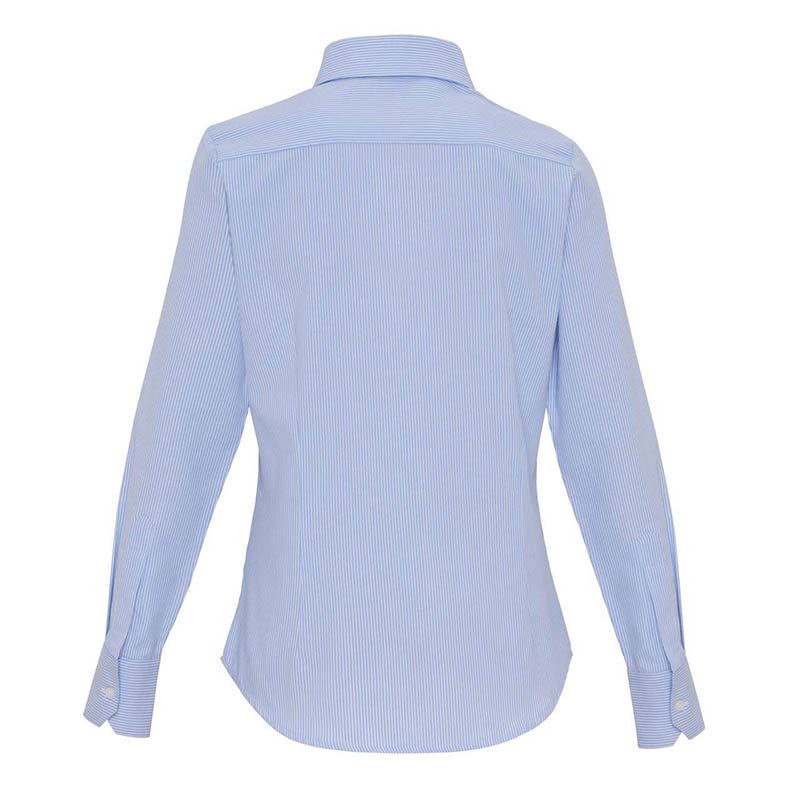Dámska košeľa (Premier LADIES’ COTTON RICH OXFORD STRIPES SHIRT)>biela/modrá (oxford)>2XL