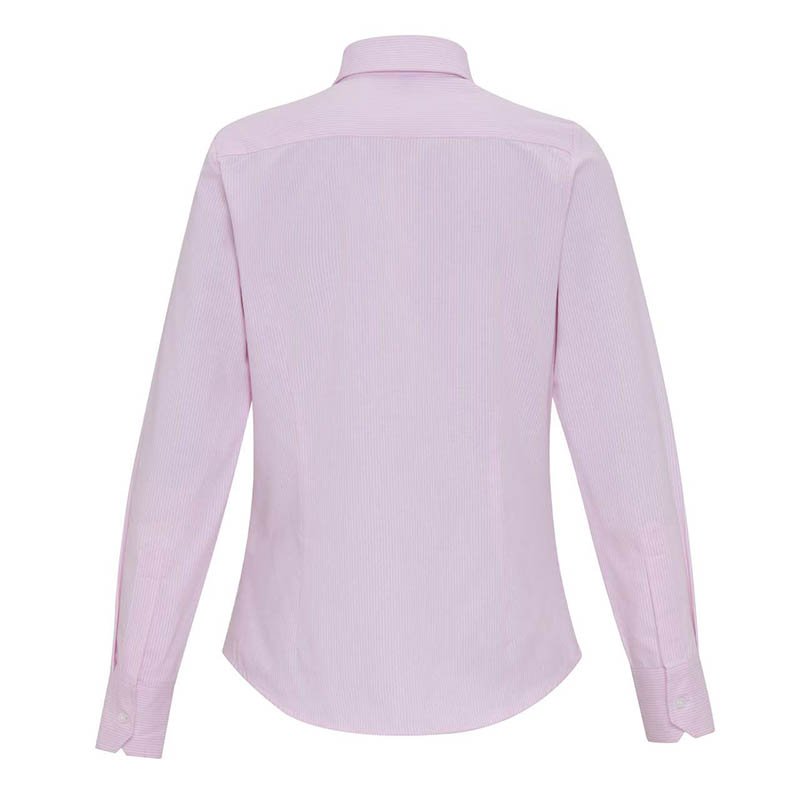Dámska košeľa (Premier LADIES’ COTTON RICH OXFORD STRIPES SHIRT) > biela / ružová > M
