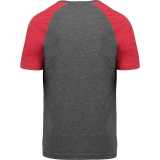 Unisex tričko(Proact ADULT SPORTS SS T-SHIRT)>šedá(heather)/červená(sporty heath)>M