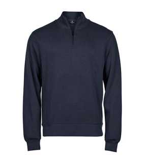 Unisex mikina (Tee Jays Ribbed Interlock Half Zip) > modrá (navy) > XL