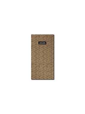 Diár (Print 2026) - 7,5 x 15 cm > hnedá > vreckový mesačný