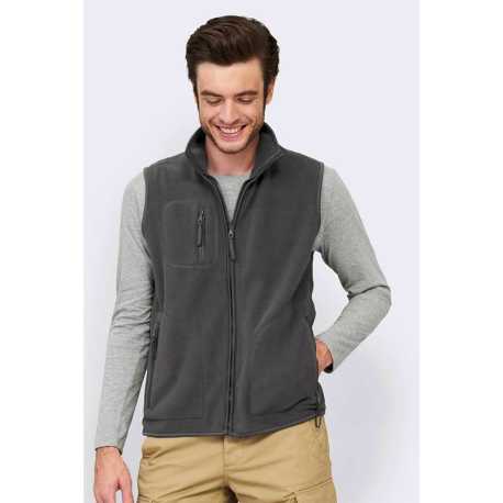 Unisex vesta (SOLS NORWAY UNISEX SLEEVELESS CARDIGAN) > červená > 2XL