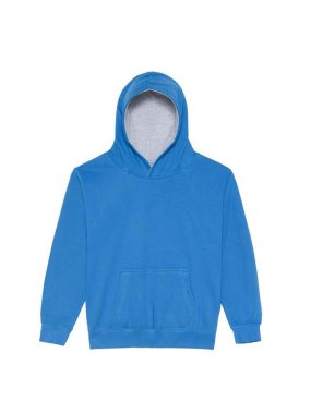 Detská mikina (Just Hoods KIDS VARSITY HOODIE) > modrá (sapphire) / šedá (heather) > 9/11