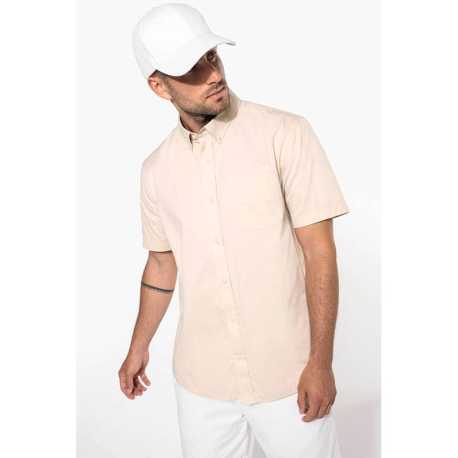 Pánska košeľa (Kariban MEN'S ARIANA III SHORT SLEEVE COTTON SHIRT) > červená > XS