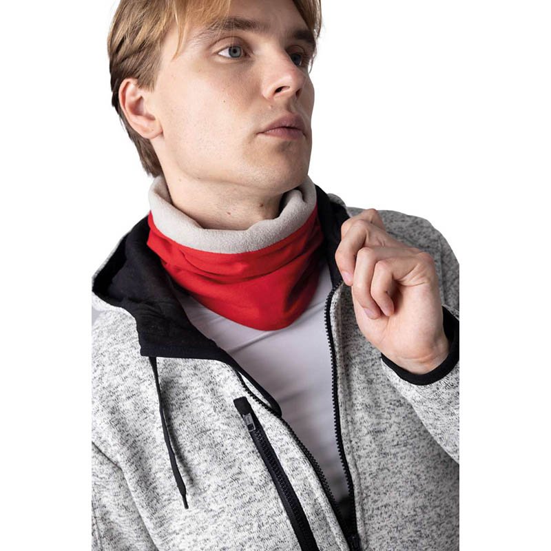 Nákrčník (K-UP"FLEECE-LINED NECKWARMER") > červená / šedá (light)