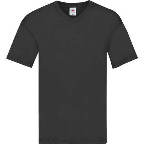 Pánske tričko(FRUIT OF THE LOOM Original V Neck T) > čierna > S