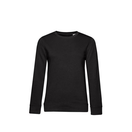 Dámska mikina (B&C Organic Crew Neck /women)>čierna (urban)>S