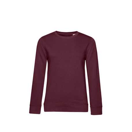 Dámska mikina (B&C Organic Crew Neck /women)>bordová>S