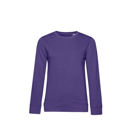 Dámska mikina (B&C Organic Crew Neck /women)>fialová (radiant purple)>S