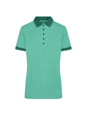 Dámska polokošeľa(J&N LADIES' HEATHER POLO) > zelená (melange)/zelená (dark) > L