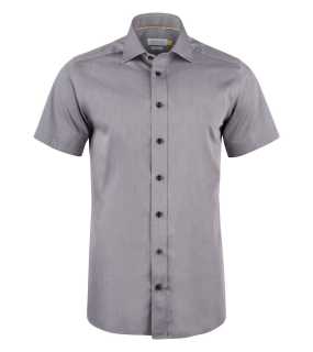 Pánska košeľa (James Harvest YELLOW BOW 50 S/S SLIM FIT) > šedá / čierna > L