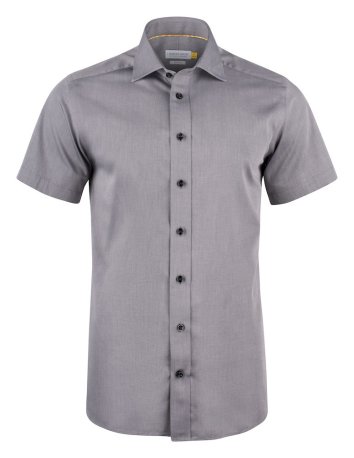 Pánska košeľa (James Harvest YELLOW BOW 50 S/S SLIM FIT) > šedá / čierna > XS