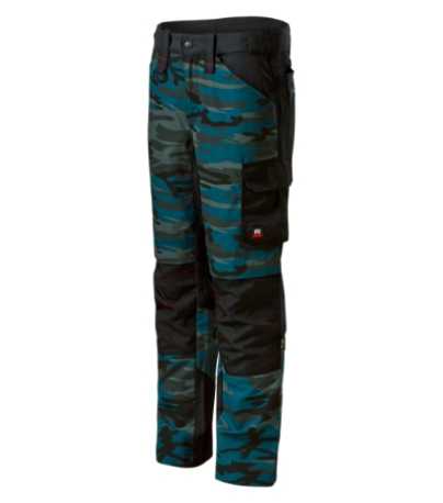 Pánske nohavice (RIMECK Vertex Camo) > modrá (camouflage petrol) > 44