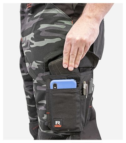 Pánske nohavice (RIMECK Vertex Camo) > šedá (camouflage dark) > 44