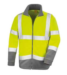 Unisex mikina (RESULT SAFETY MICROFLEECE) > žltá / šedá (workguard) > L