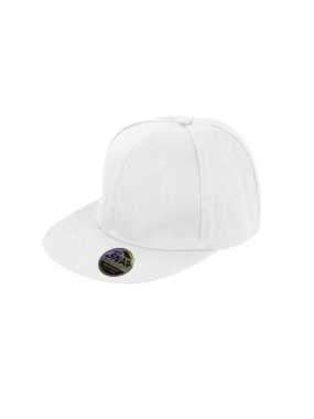 6 panelová šiltovka (RESULT Bronx Flat Peak Snapback Cap) > biela