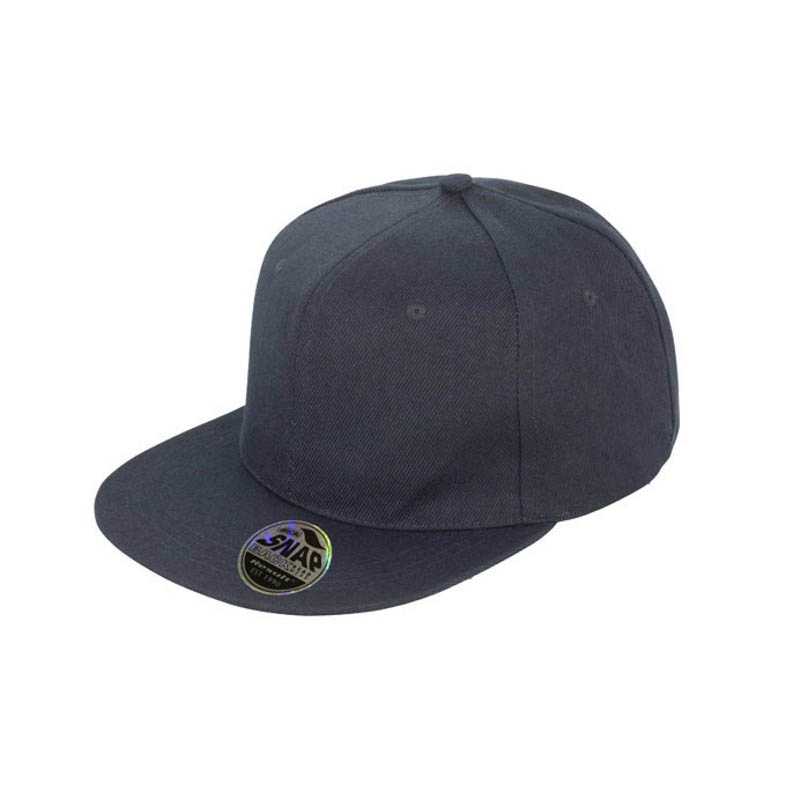 6 panelová šiltovka (RESULT Bronx Flat Peak Snapback Cap) > čierna