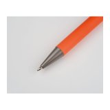 Guľôčkové pero z recyklovaného hliníka s bambusovým tlačidlom > oranžová