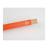 Guľôčkové pero z recyklovaného hliníka s bambusovým tlačidlom > oranžová