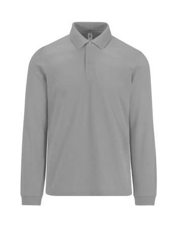 Pánska polokošeľa (B&C MY POLO 180 LSL) > šedá (sport) > M