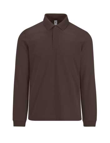 Pánska polokošeľa (B&C MY POLO 180 LSL) > hnedá (roasted coffee) > S