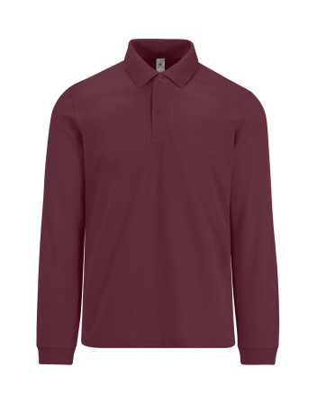 Pánska polokošeľa (B&C MY POLO 180 LSL) > bordová > 2XL