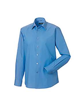 Pánska košeľa(Long Sleeve PolyCotton Easy Care Tailored Poplin RUSSELL)>modrá(corporate)>L