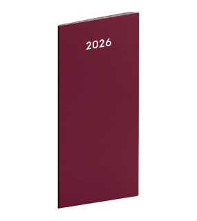 Diár (Vínový 2026) - 8 x 18 x 0,5 cm  > neurčitá > vreckový mesačný