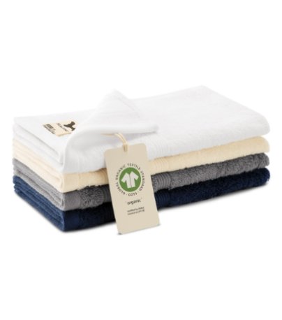 Malý uterák unisex (MALFINI Organic) > béžová (mandľová) > 30x50cm