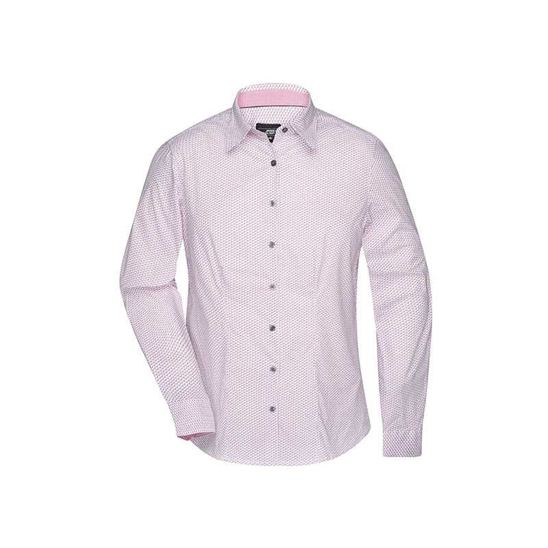 Dámska košeľa (JN Ladies Shirt Wings) > biela / červená > S