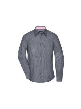 Dámska košeľa (JN Ladies Shirt Wings) > šedá (titanium) / biela > L