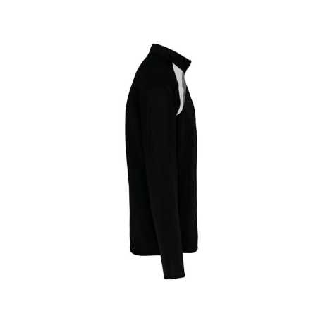 Unisex tričko (Proact ADULTS' ZIP NECK TRAINING TOP) > čierna / biela / šedá (storm) > 3XL