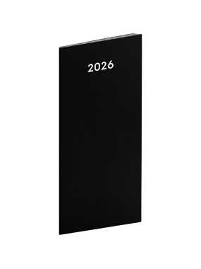 Diár (Čierny 2026) - 8 x 18 x 0,5 cm  > neurčitá > vreckový mesačný