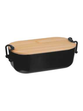 Obedár s bambusovým viečkom, 750 ml > čierna