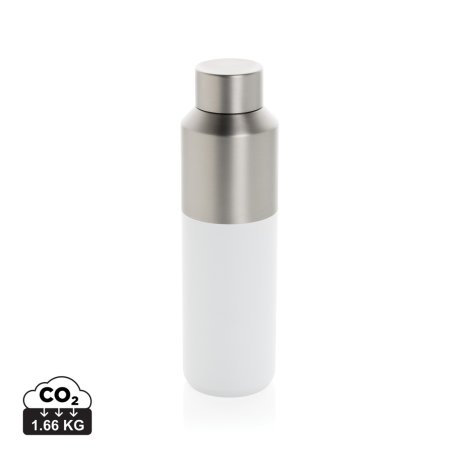 Fľaša na vodu Fluid 600ml z RCS recyklovanej ocele > biela