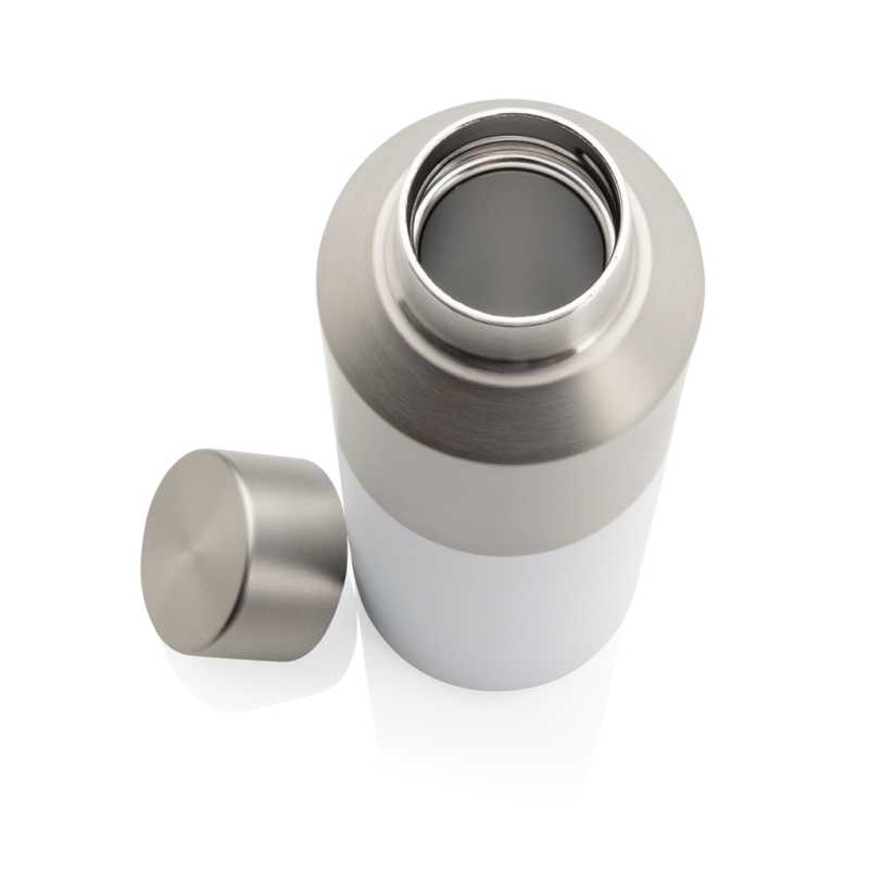 Fľaša na vodu Fluid 600ml z RCS recyklovanej ocele > biela