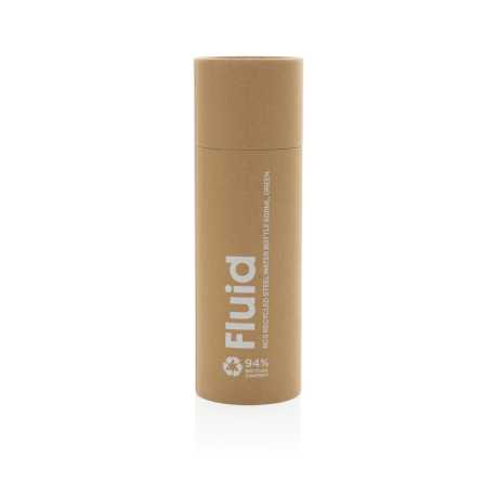 Fľaša na vodu Fluid 600ml z RCS recyklovanej ocele > zelená