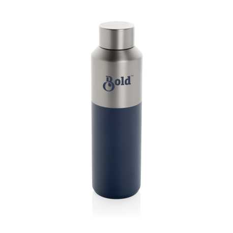 Fľaša na vodu Fluid 600ml z RCS recyklovanej ocele > modrá (navy)