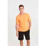 Unisex tričko (Just Ts ELECTRIC TRI-BLEND T) > oranžová (electric) > 2XL