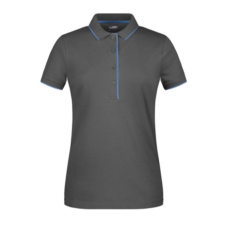 Dámska polokošeľa(DAIBER Ladies Polo Stripe) > šedá (graphite) / modrá (aqua) > XS