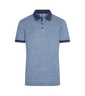 Pánska polokošeľa(J&N MEN'S HEATHER POLO) > modrá (melange)/modrá (navy) > L