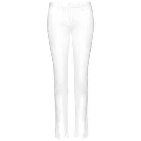 Dámske nohavice (Kariban"MEN'S CHINO TROUSERS") > biela > 34