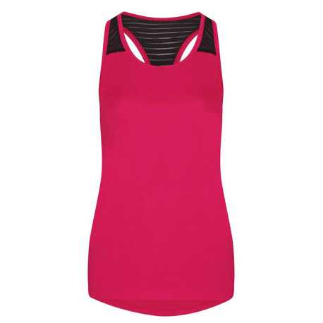 Dámske tielko (Just Cool WOMEN'S COOL SMOOTH WORKOUT VEST)>ružová (hot) / čierna (jet)>M