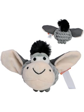 Hračka pre psa (MBW Dog toy knotted animal donkey) > šedá