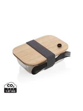 Sklenená krabička na jedlo s bambusovým vekom > transparentná