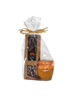 Vianočný darčekový balíček Med s čajom pre firmy a zamestancov (med 250 g, čaj 100 g)