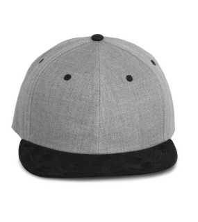 6 panelová šiltovka (K-UP SNAPBACK CAP - 6 PANELS) > šedá(light heather)/čierna