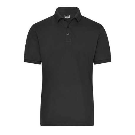 Pánska polokošeľa (DAIBER Mens BIO Stretch-Polo Work SOLID) > čierna > XS