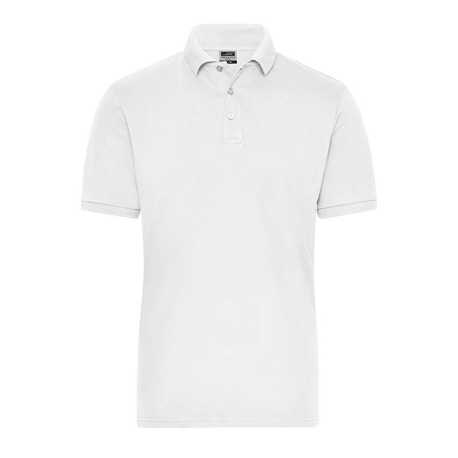 Pánska polokošeľa (DAIBER Mens BIO Stretch-Polo Work SOLID) > biela > XS