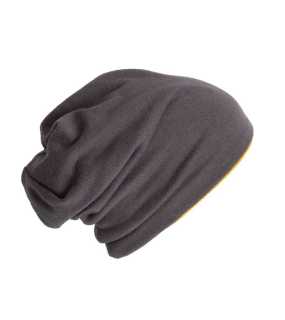 Zimná čiapka (K-UP KNITTED BEANIE) > šedá(dark)/žltá(senape)
